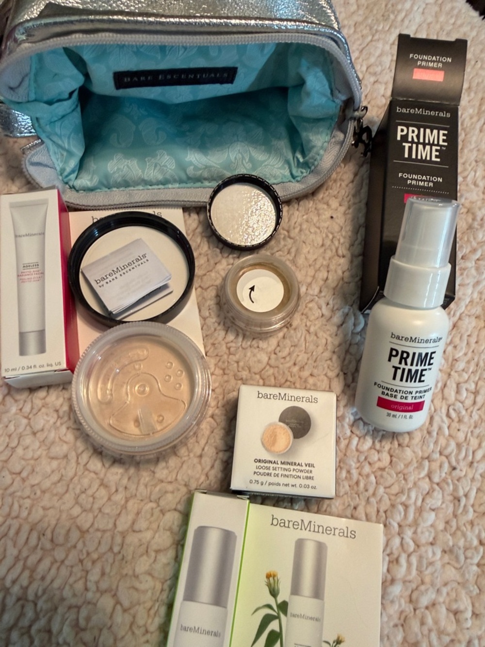 bareMinerals Makeup Primer & Skincare Set in Silver and Blue - Picture 2 of 3